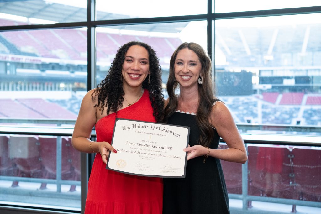 Dr. Alesha Amerson with Dr. Cheree Melton, clinical associate professor in the Department of Family, Internal, and Rural Medicine. 